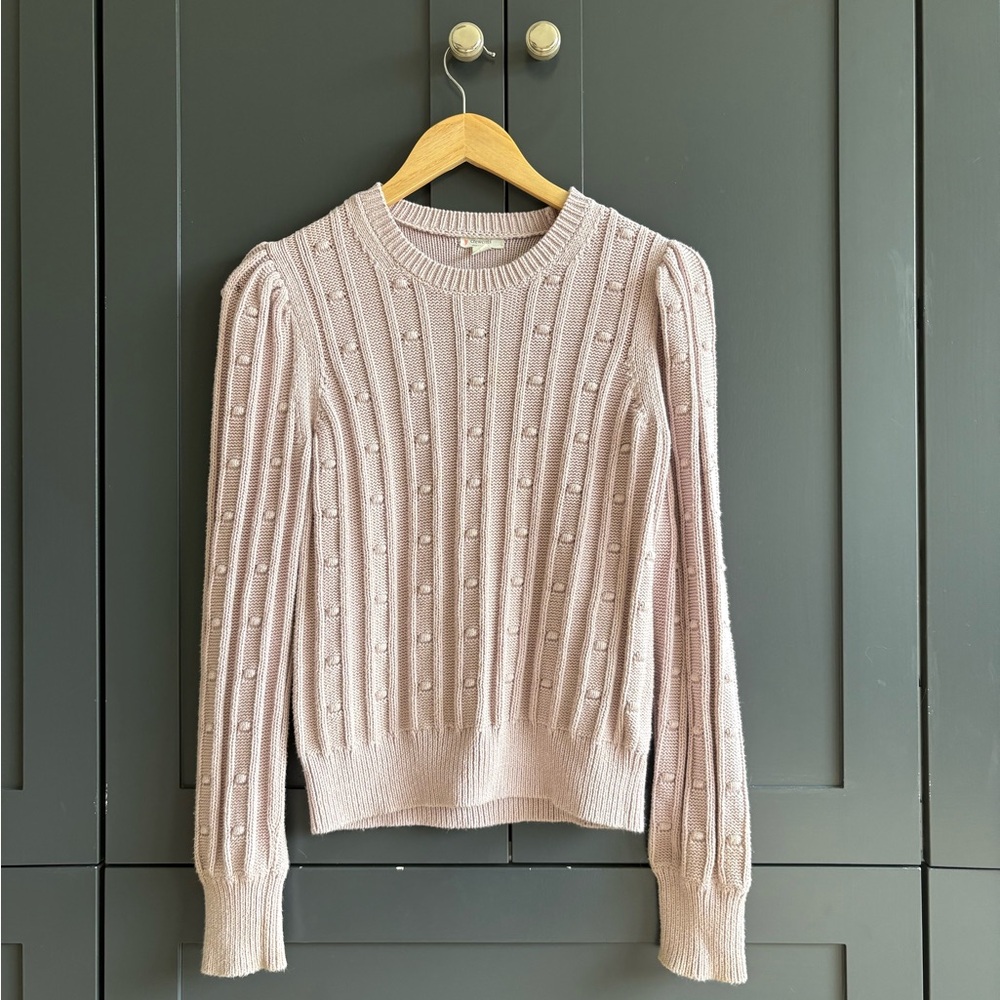 Crewcuts Puff Sleeve Pale Pink Sweater